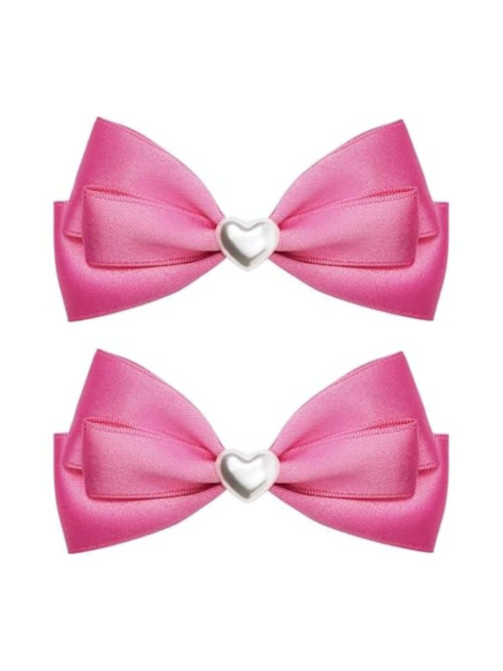 2pcs Pink hair bows for girls, cute bow hair clips for women, hot pink hair bow